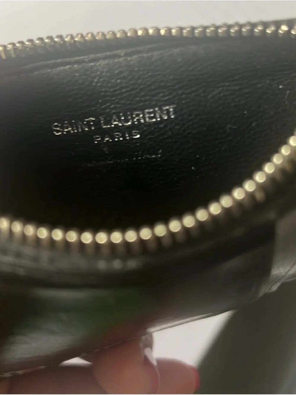 Saint Laurent Black Leather Card Case with Logo Accent